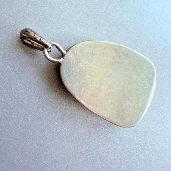 Natural 12.6 CT Purple Agate Burro Creek Arizona Sterling Silver 925 Pendant - Picture 6 of 7